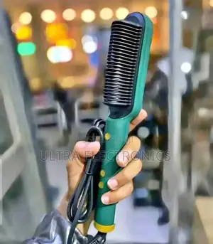 Straightener Brush for Smoothing and Styling Hair. Technology: Fea