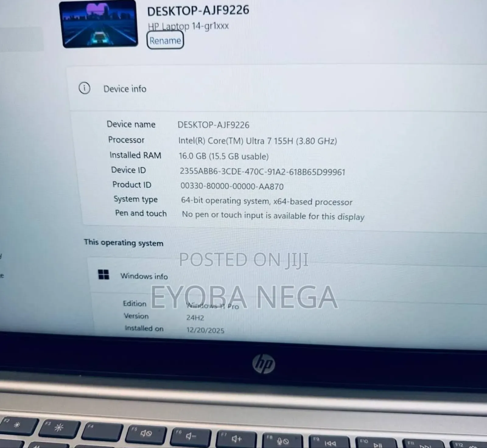 New Laptop HP Stream Notebook 16GB Intel Core Ultra 7 SSD 512GB