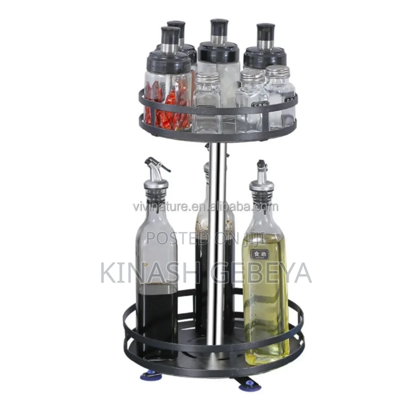 Top Quality 360° Rotating Kitchen Storage Rack