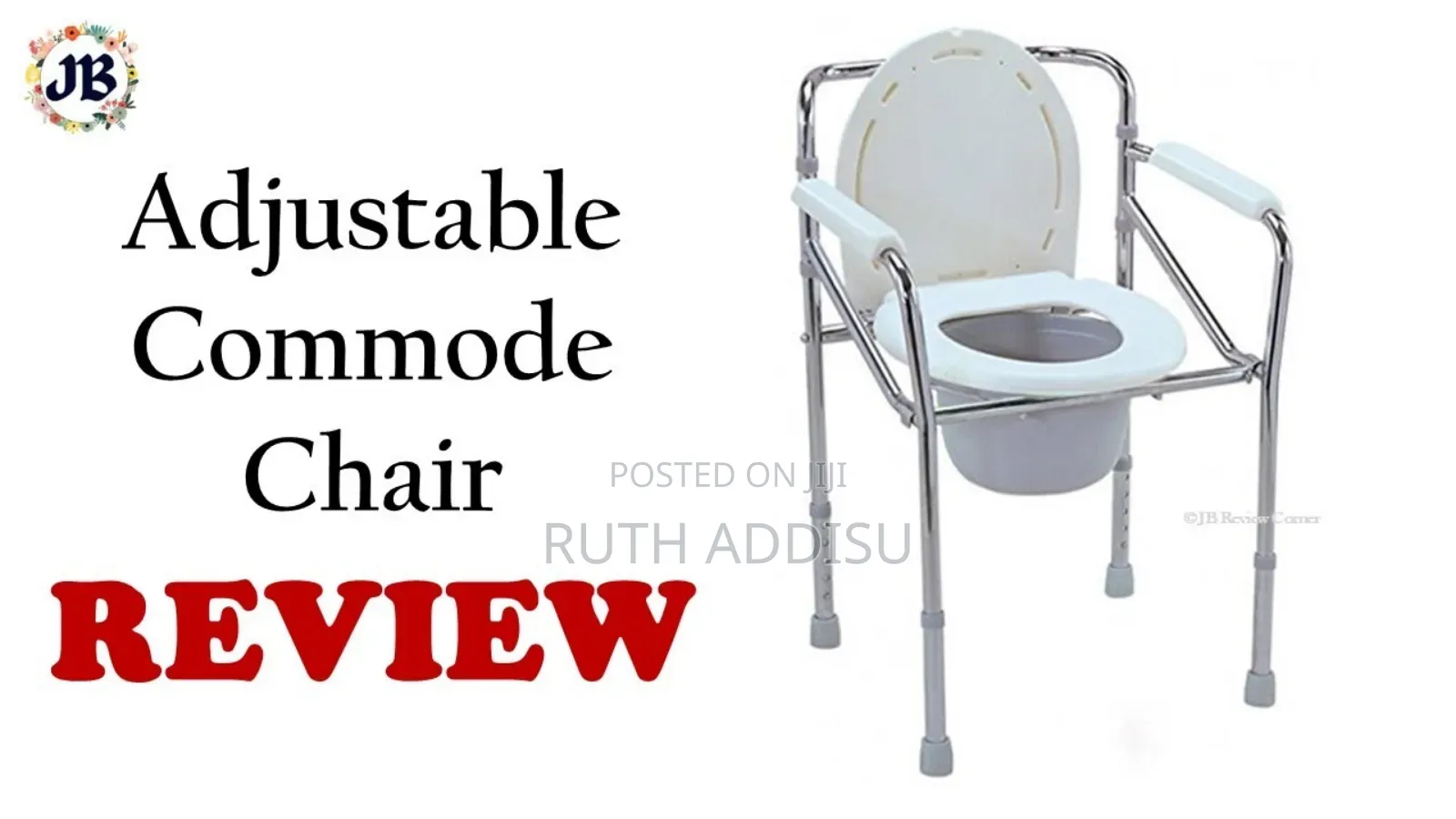 Entros Chromed Height Adjustable Foldable Commode Chair With Types 2