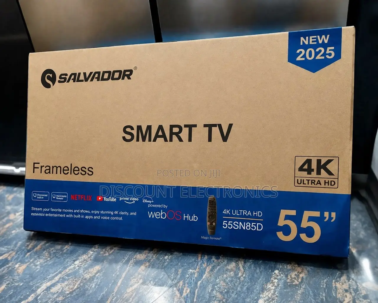 Salvador 55” Frameless Smart Tv – Ultra Hd (2025 Model)