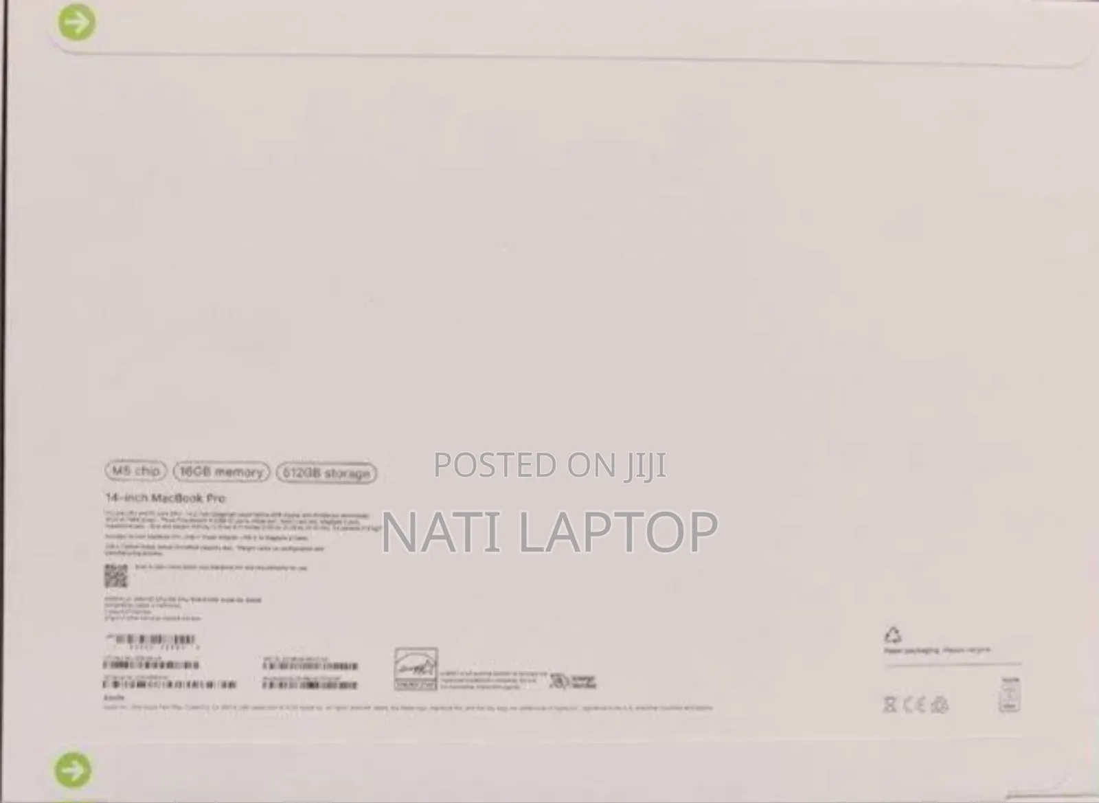 New Laptop Apple Macbook Pro 2025 M5 14-inch 24GB Apple M5 SSD 512GB