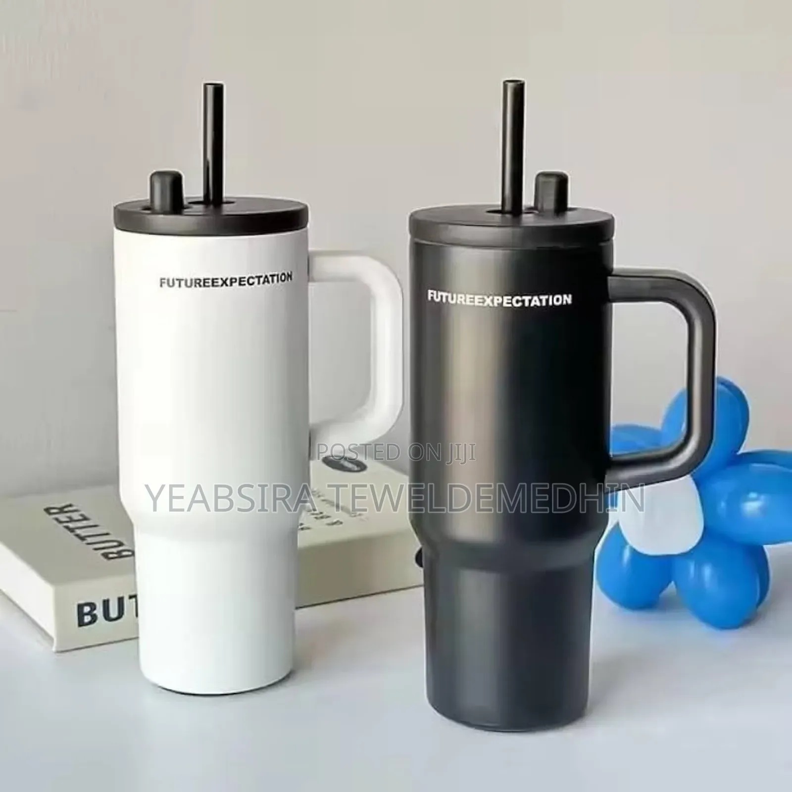 Double Layer Stainless Still Isolated Tumblers With Straw (Travel Cup)