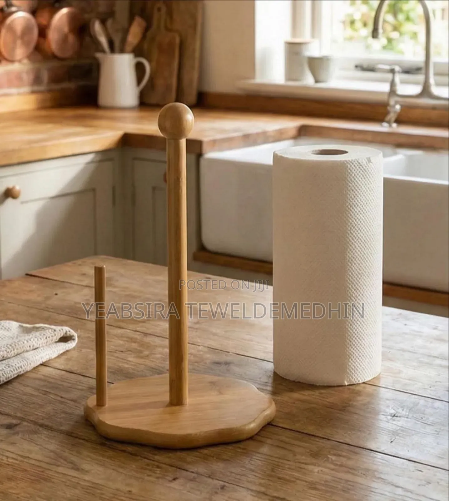 Bamboo Kitchen Tissue Stand
