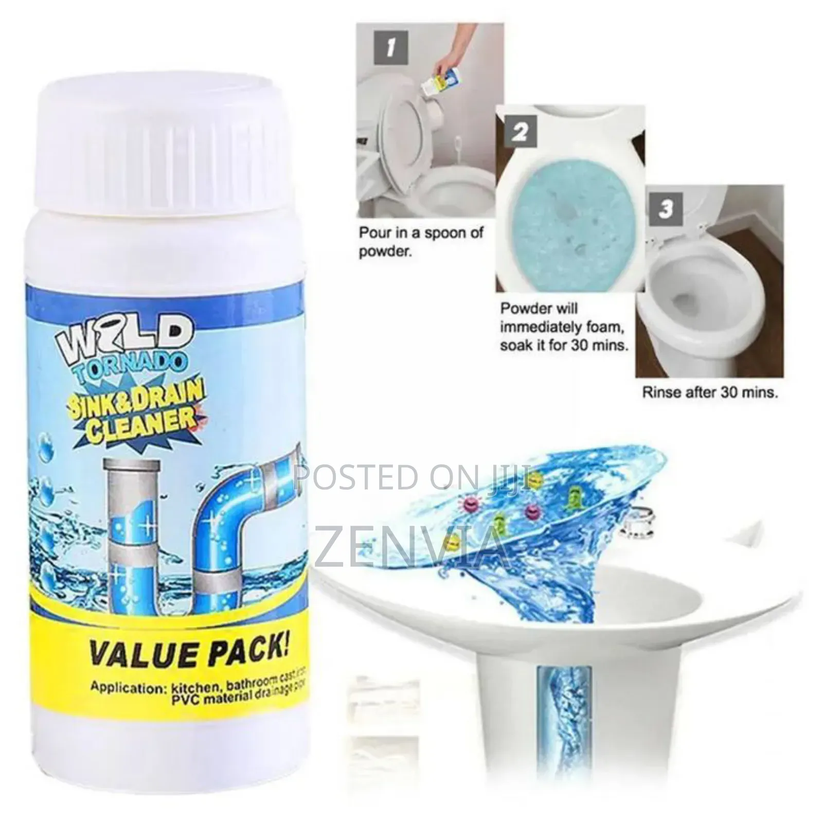 Wild Tornado Sink and Drain Cleaner/Free Delivery/