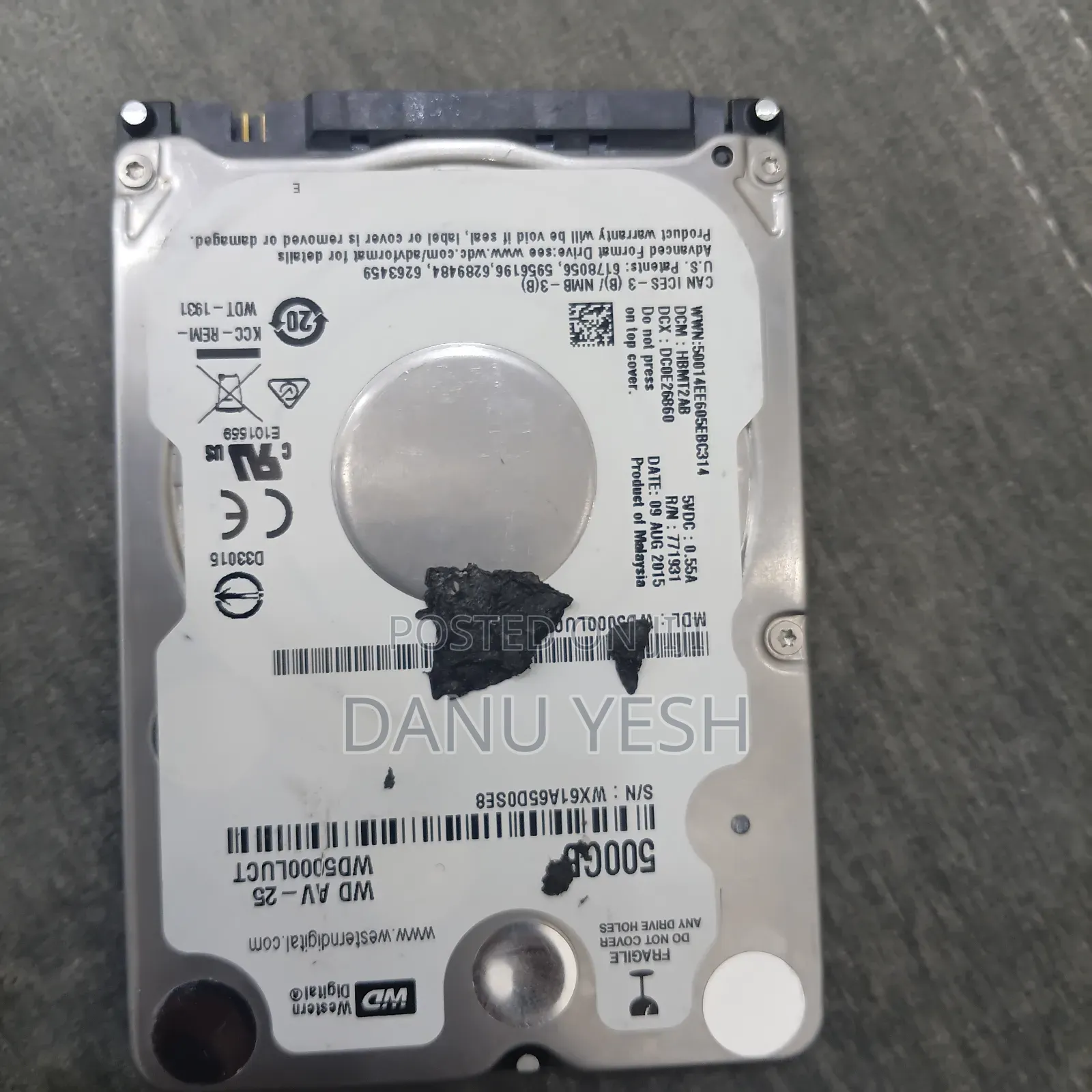 Wd Internal Laptop 500 Gb Hard Drive