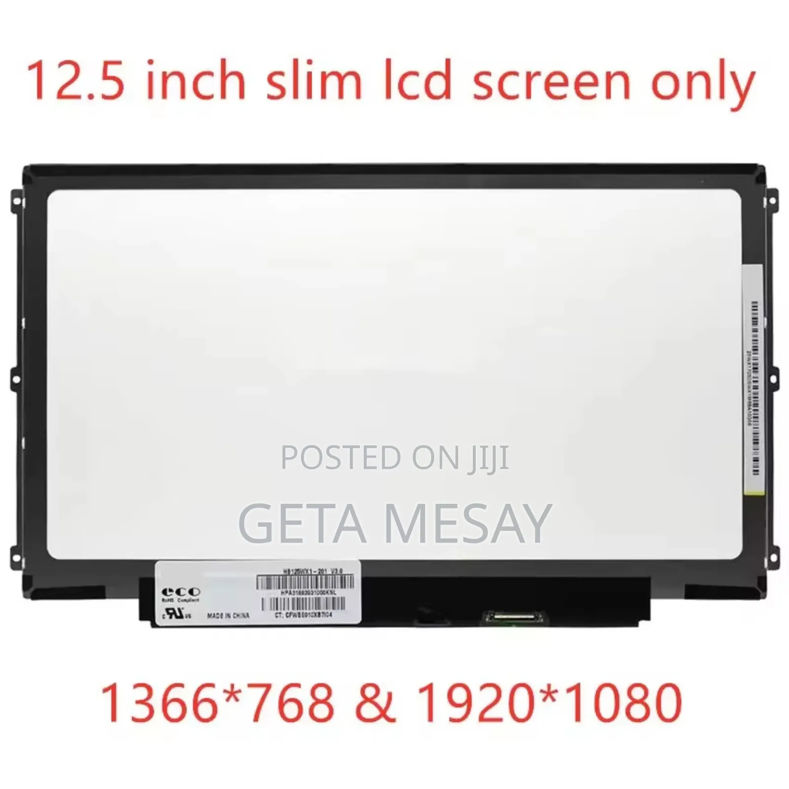 12.5" Led LCD Screen 30-Pin Hd 1366x768 Hp Elitebook 720 725
