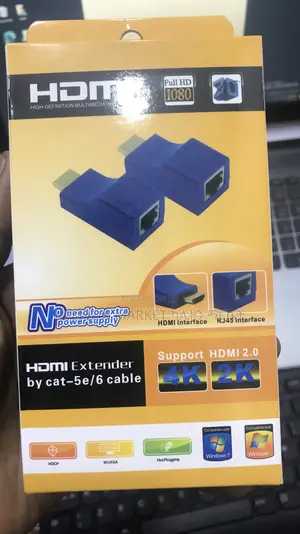 Rj45 Cable(Cat6) Converter To Hdmi ከኢንተርኔት ኬብል ወደ Hdmi