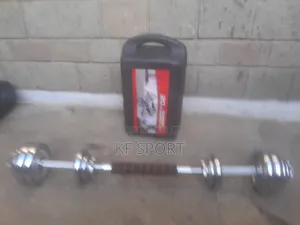 Chrome 20kg Dumbbells With Barbell Converter