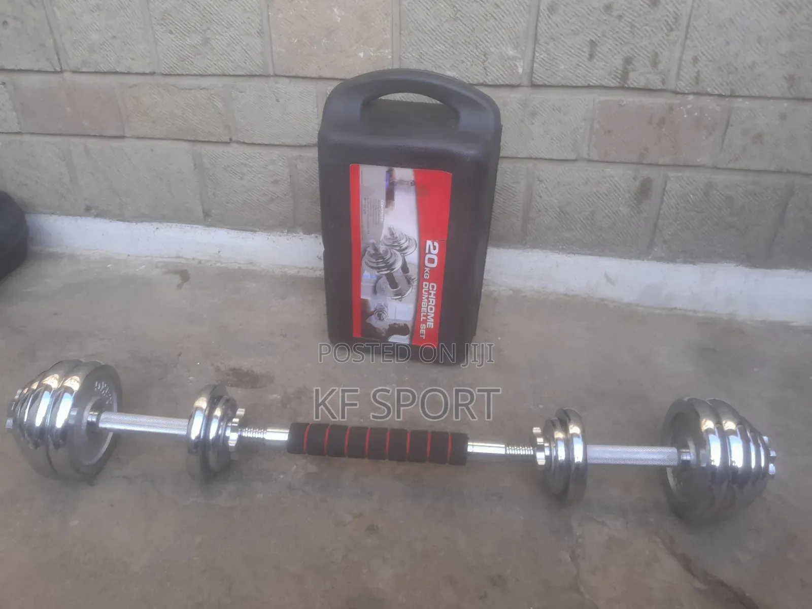 Chrome 20kg Dumbbells With Barbell Converter