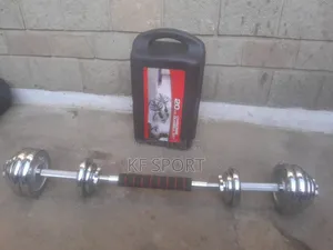 Chrome 20kg Dumbbells With Barbell Converter