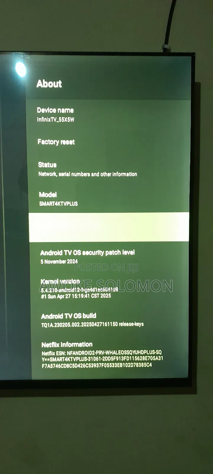 Infinix Qled Tv 55'