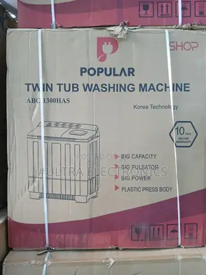 Popular Brand Twin Tub Washing Machine, Likely the 13kg Capacity.