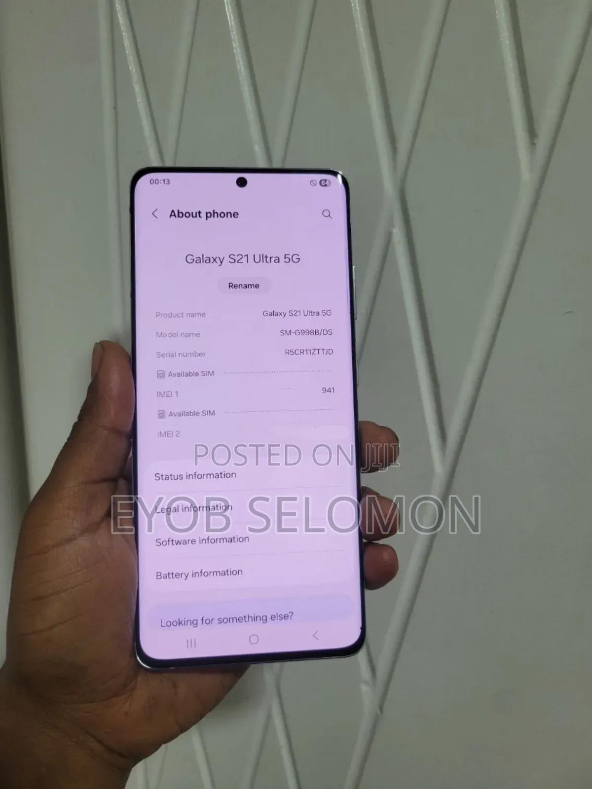 Samsung Galaxy S21 Ultra 5G 128 GB Silver