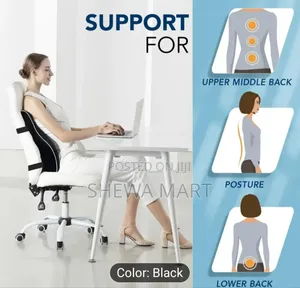 Ergonomic Lumbar Support Cushion Designed for Office Chairs, Featuring