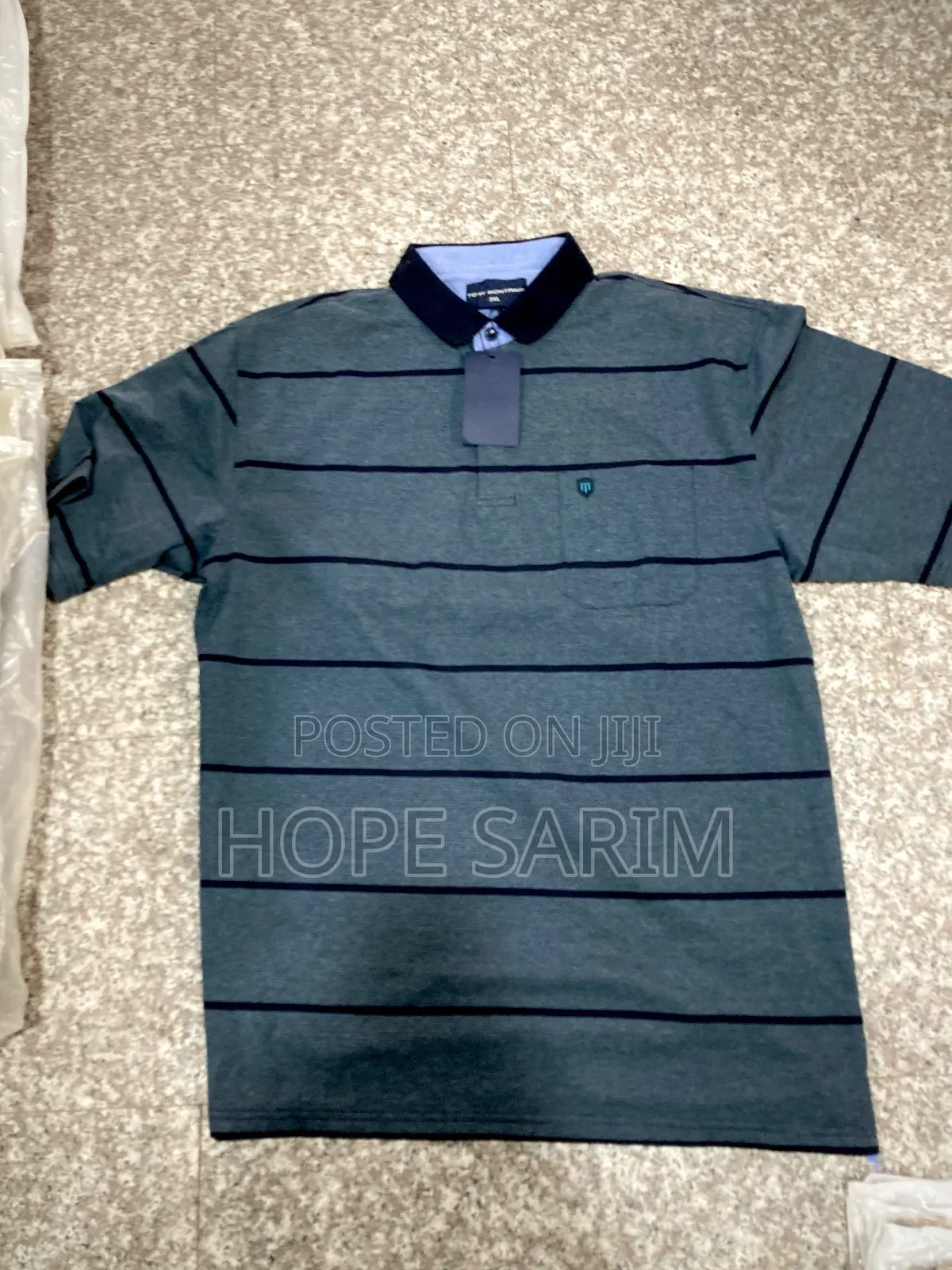 Men's Striped Polo