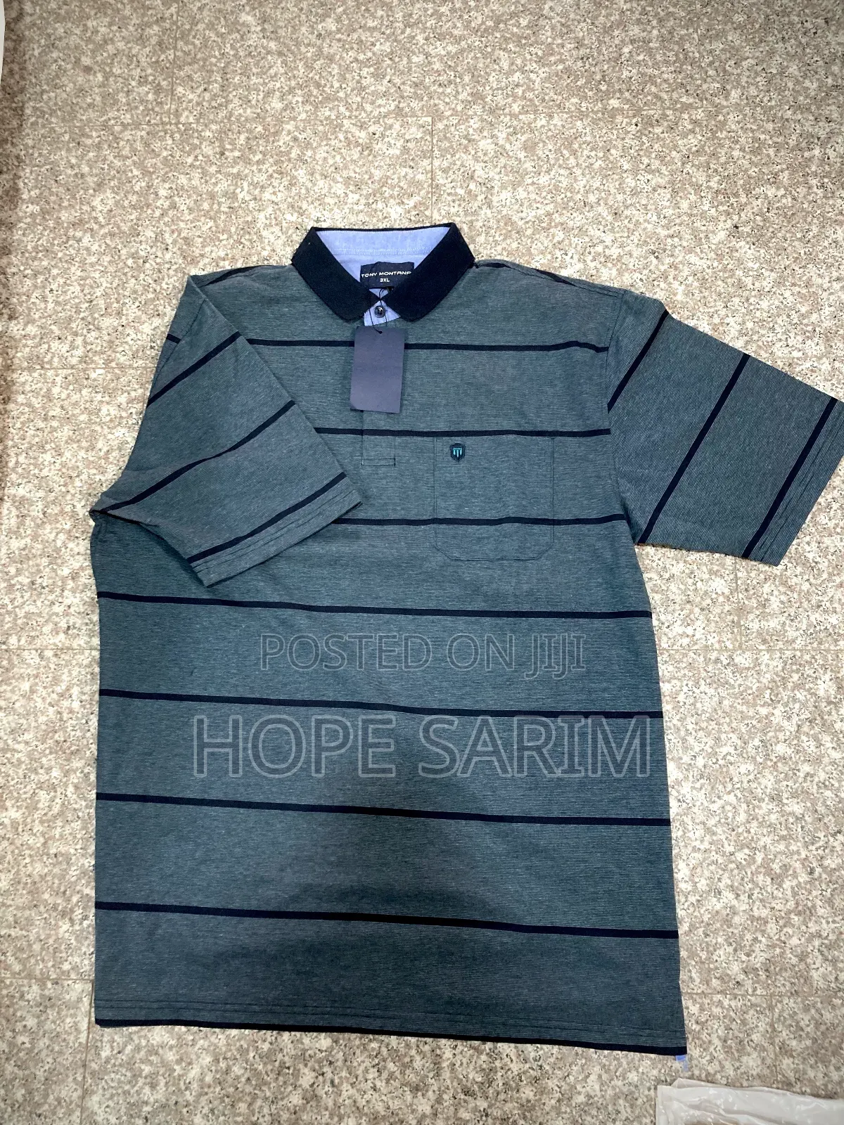 Men's Striped Polo