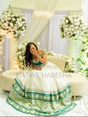 የሀገር ባህል ልብሶች የሀበሻ ቀሚስ Habesha Kemis Chiffon Traditional Dressየሐበሻ ልብስ