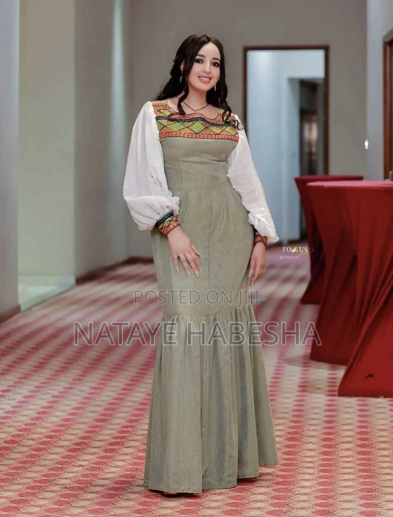 የሀገር ባህል ልብሶች የሀበሻ ቀሚስ Habesha Kemis Chiffon Traditional Dressየሐበሻ ልብስ