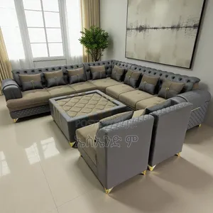 Bouclé Couch Design With Table
