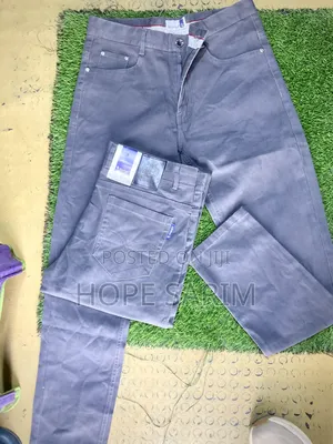 Men's Slim-Straight Khaki Trousers
