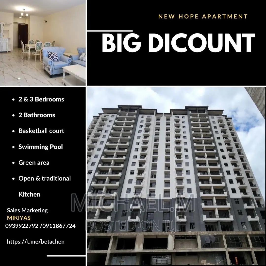 4bdrm Apartment in New Hope Apartment, Kirkos for Sale