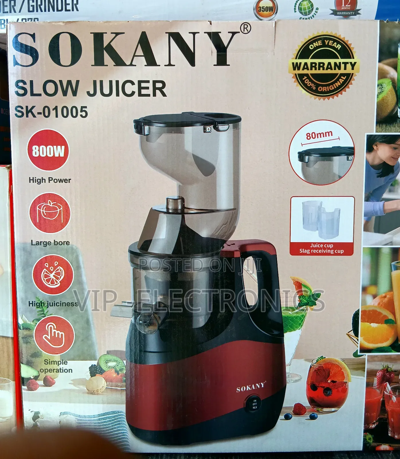 Sokany Slow Juicer Sk 8000w High Power Professional Juice Extractor