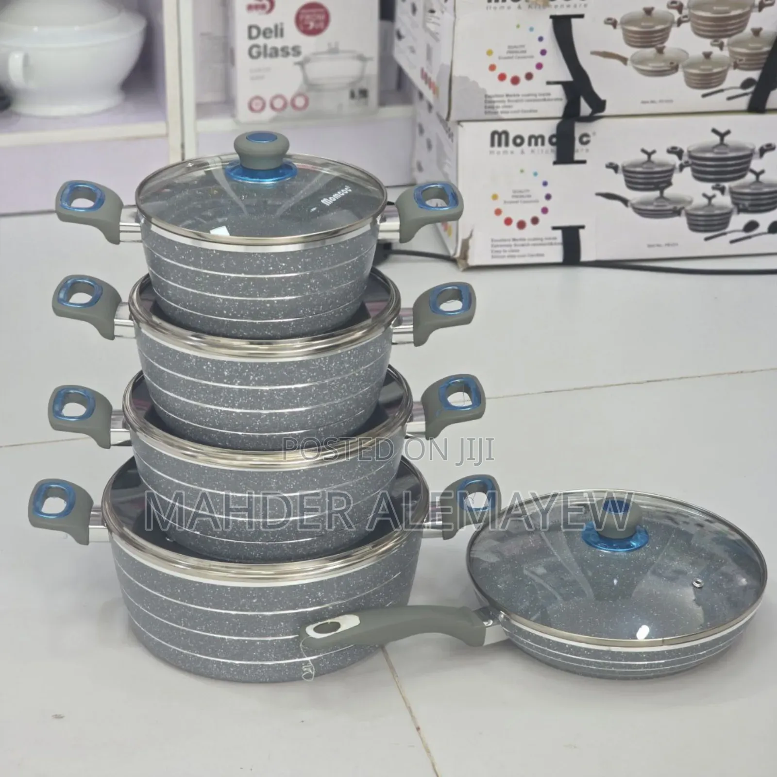 Momcoc 5pcs Die-Cast Casserole Set