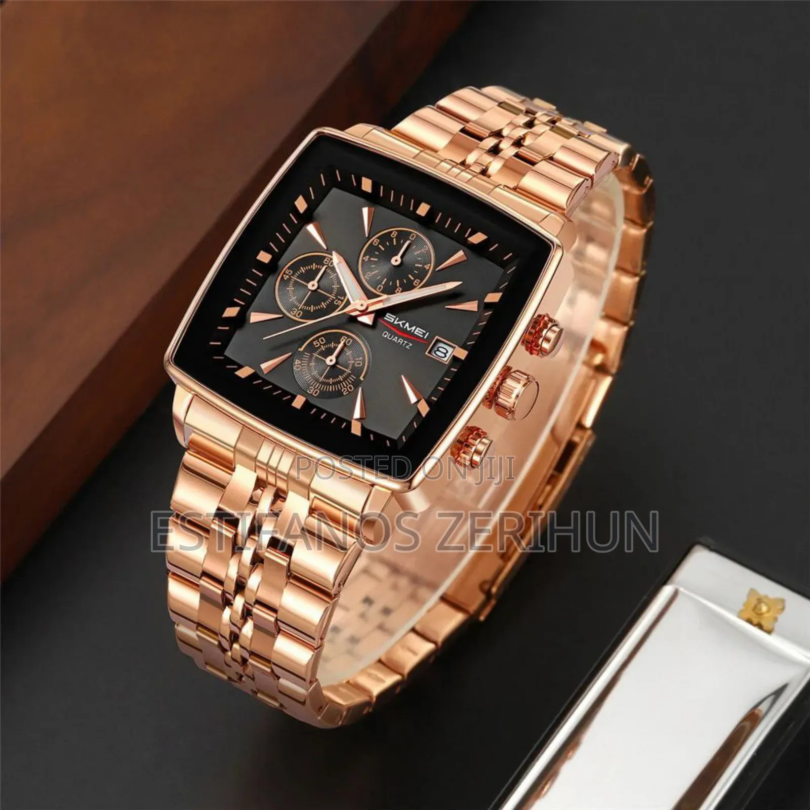 Skmei Men Quartz Watch Rectangle Wristwatch