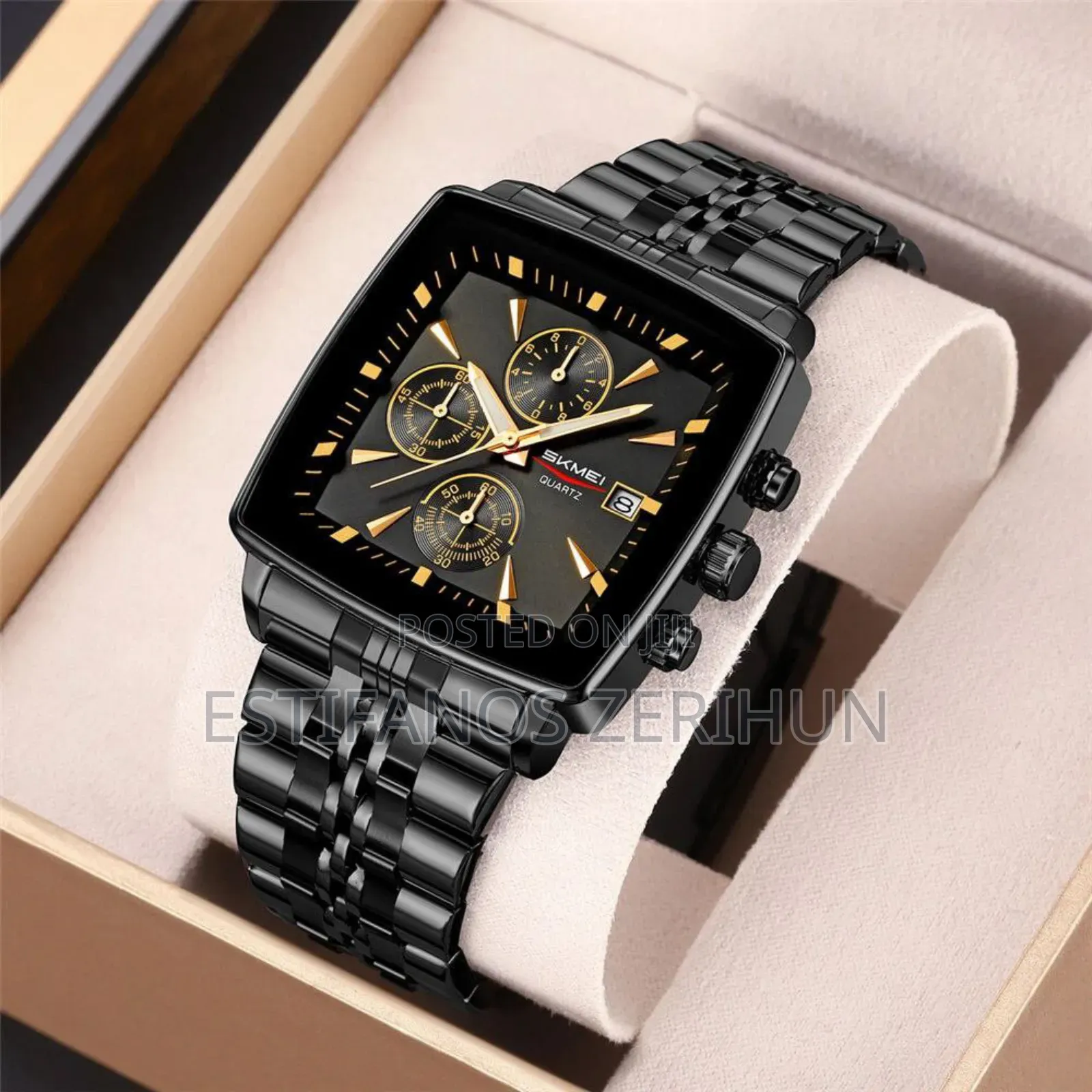 Skmei Men Quartz Watch Rectangle Wristwatch