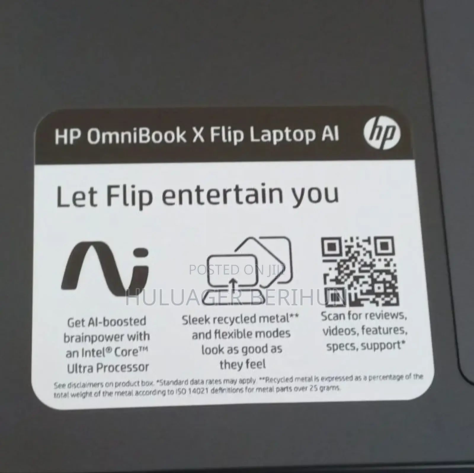 New Laptop HP OmniBook X Flip 16" 16GB Intel Core i7 SSD 1T