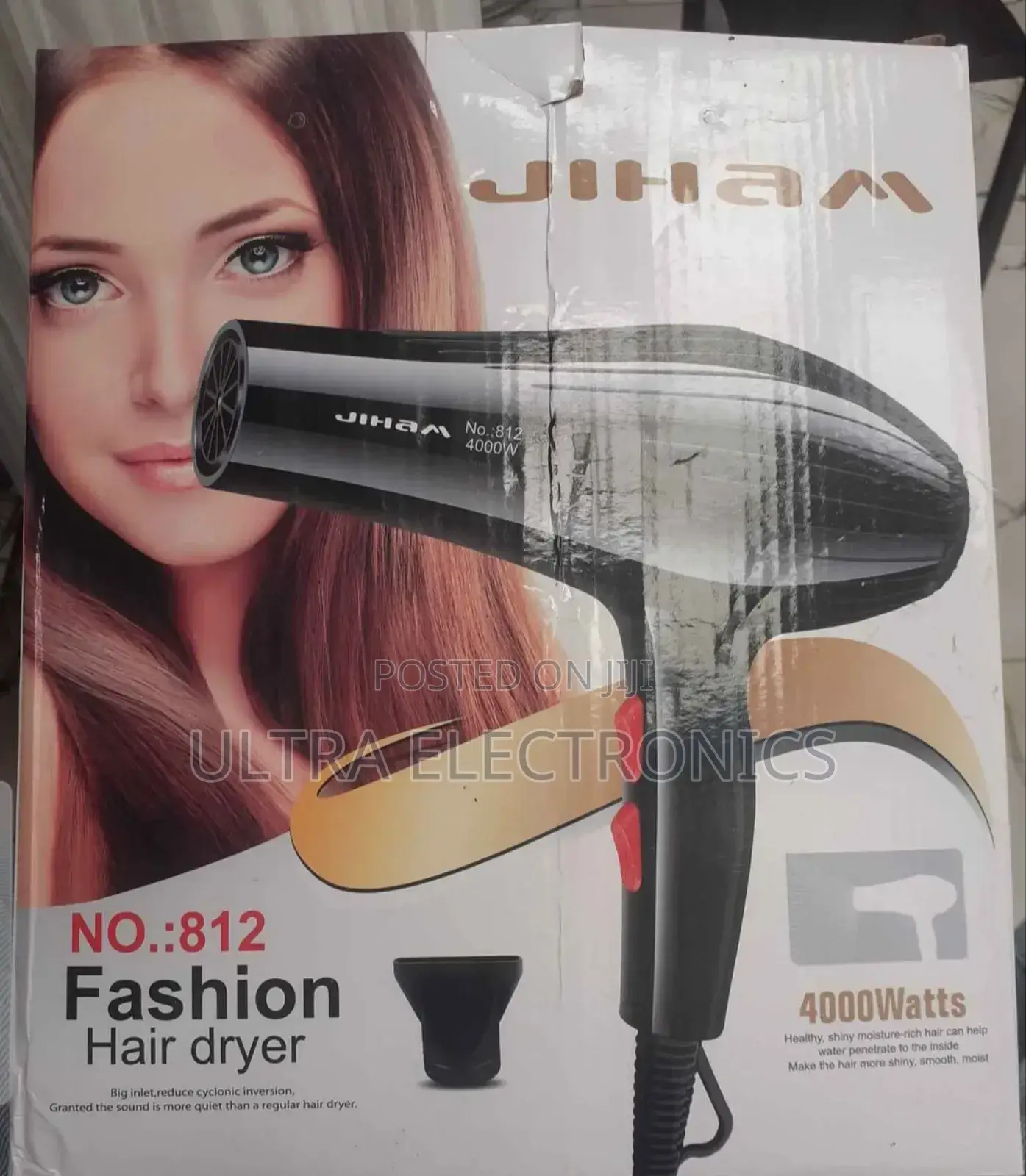 የፀጉር ማድረቂያ Hair Dryer (Model No. 812), Designed for Professional