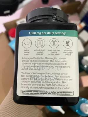 1000mg Per Daily Serving Ashwaganda 180 Capsules Original From Usa