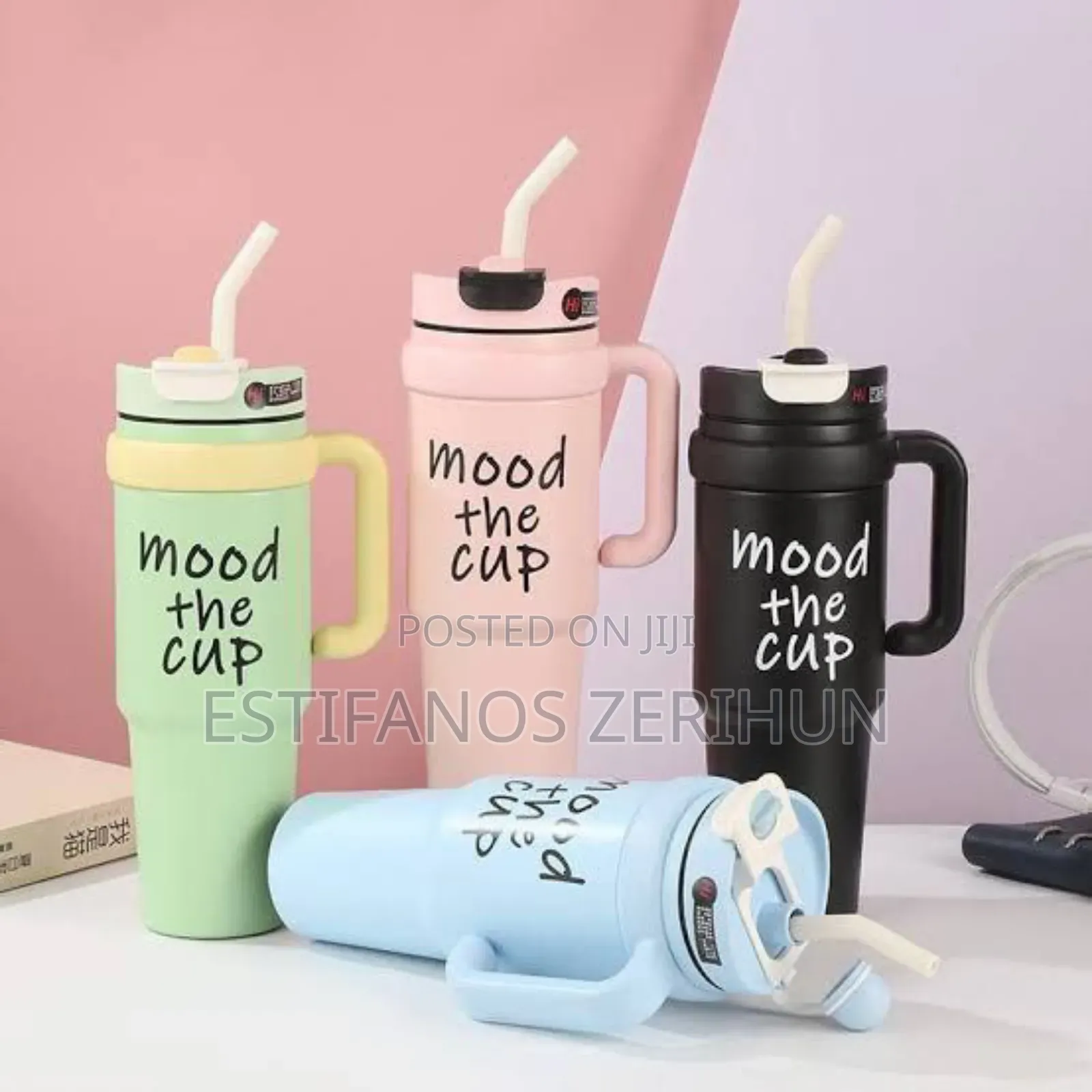 Double Layer Stainless Still Isolated Tumblers With Straw (Travel Cup)