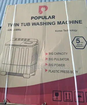 Popular Twin Tub Washing Machine (Model Abc-1400a) Featuring Korea