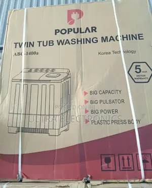 Popular Twin Tub Washing Machine (Model Abc-1400a) Featuring Korea