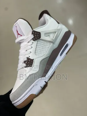 Air Jordan 4 Whit Chocolate Brown Sneakers