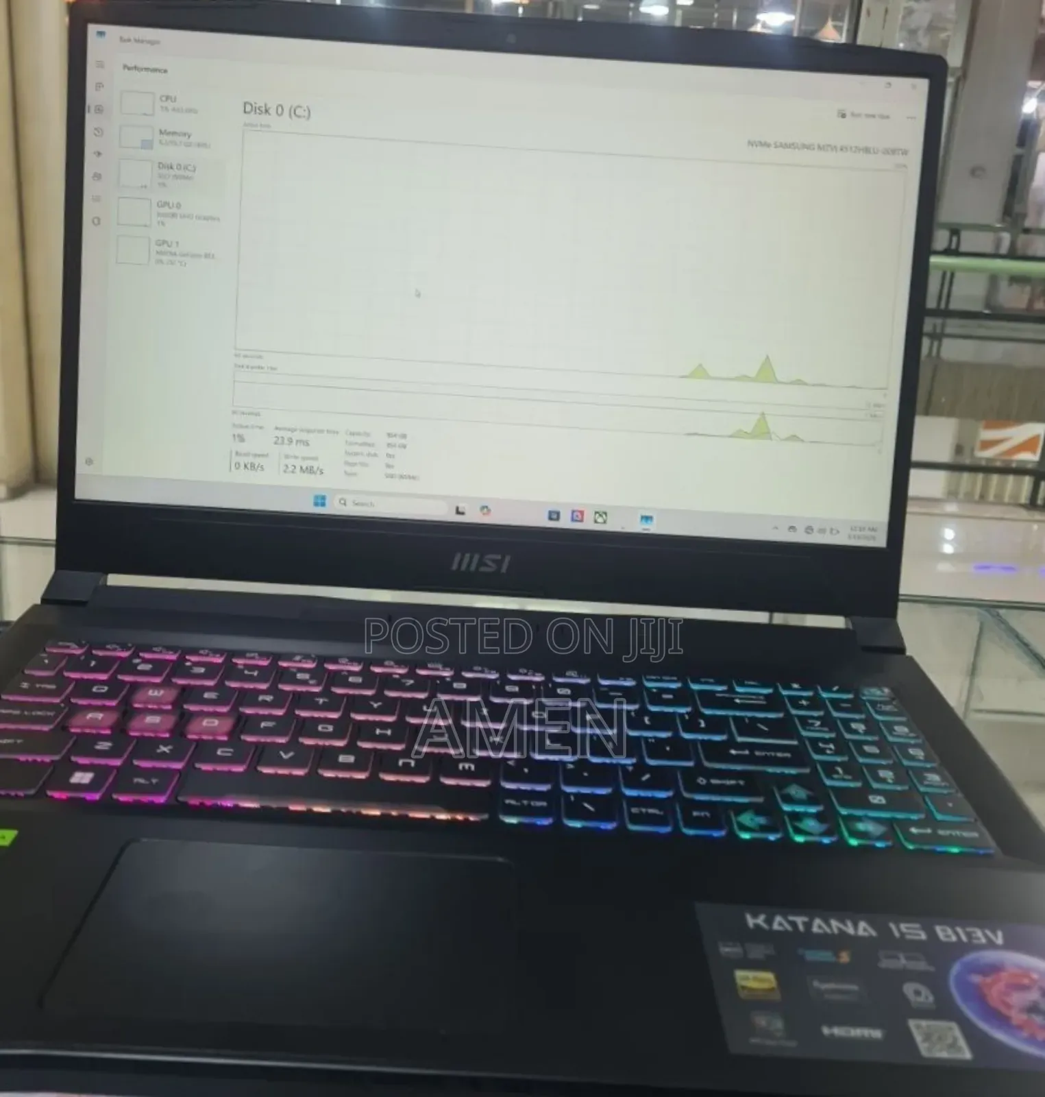 New Laptop MSI Katana 15 16GB Intel Core i7 SSD 1T