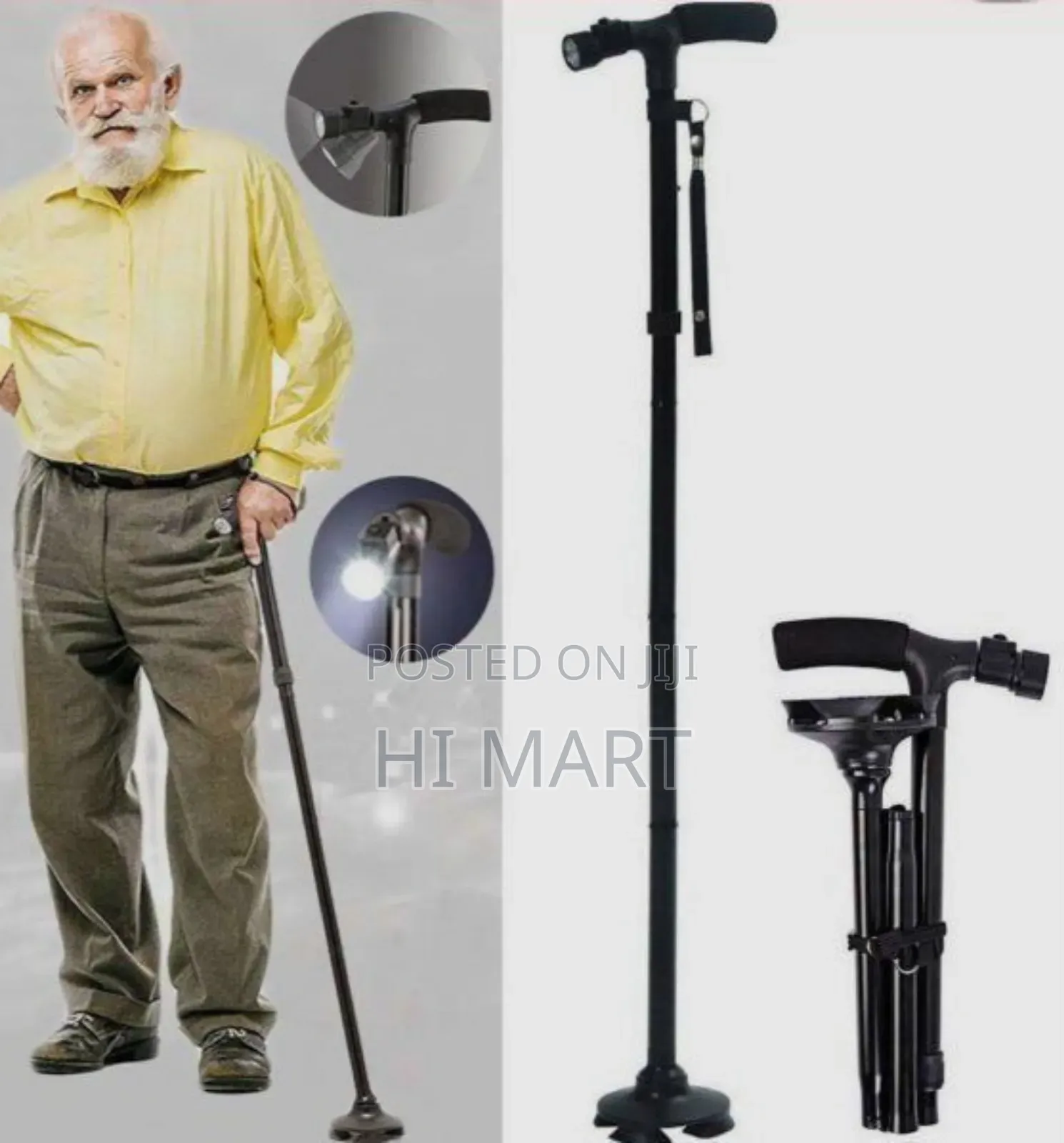 Almunium Telescopic Elderly Crutch