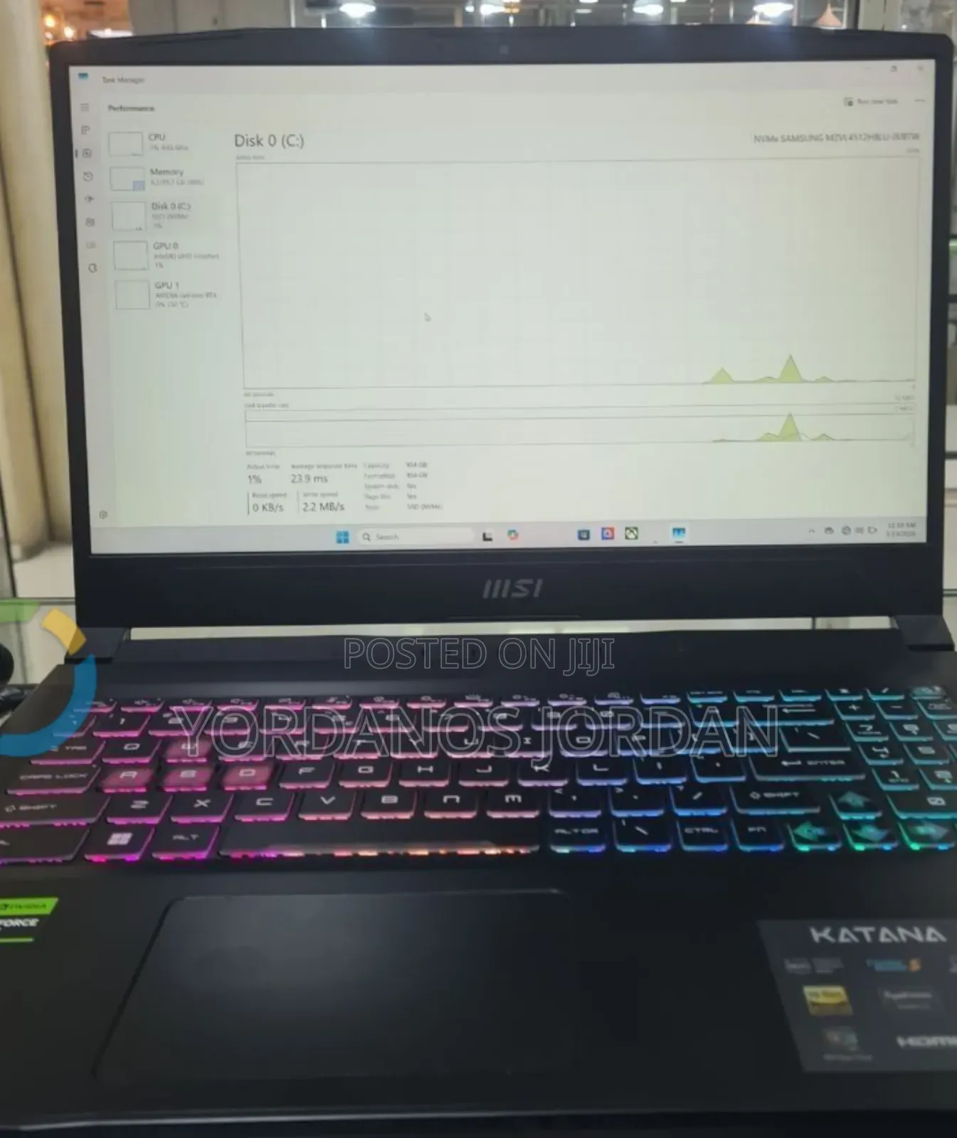 New Laptop MSI Katana 15 16GB Intel Core i7 SSD 1T