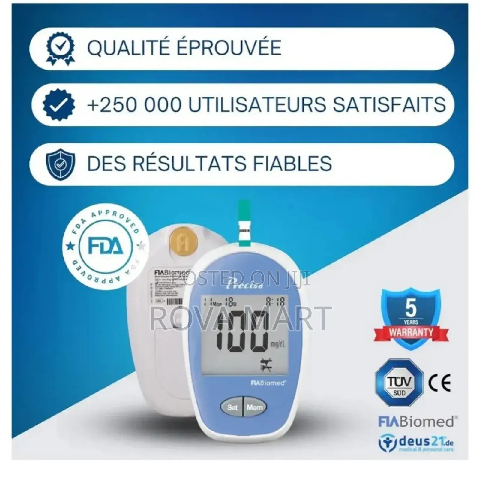 Fia Biomed Precisa የደም ስኳር መለኪያ