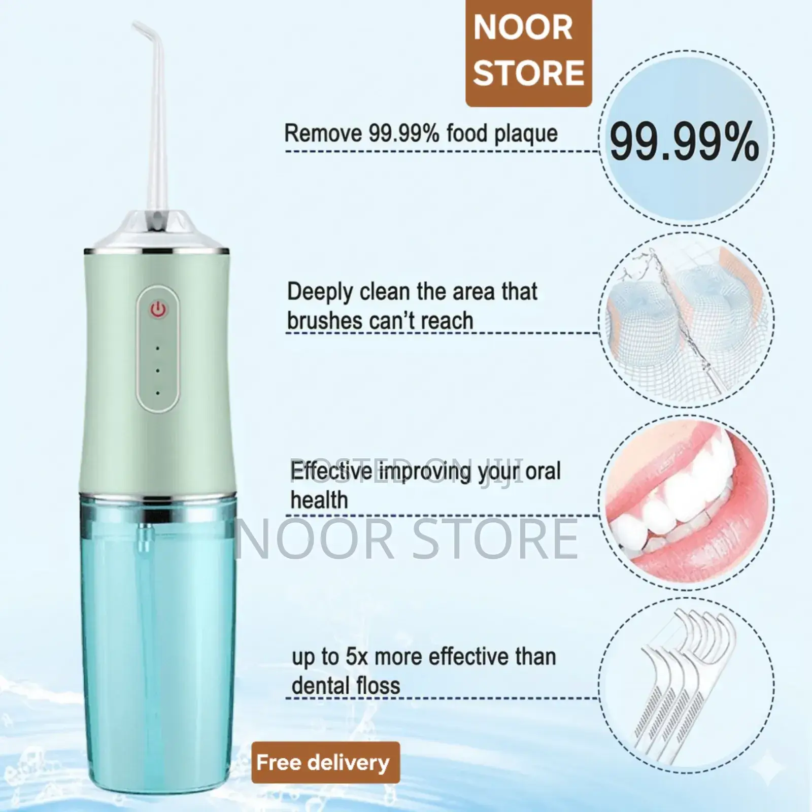 Water Tooth Flossed