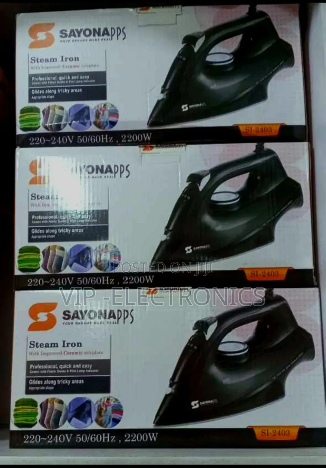 Sayonapps Steam Iron 2200w