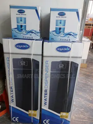 Aqua Drop Water Dispenser With a Built-in Refrigerator Cabinet.