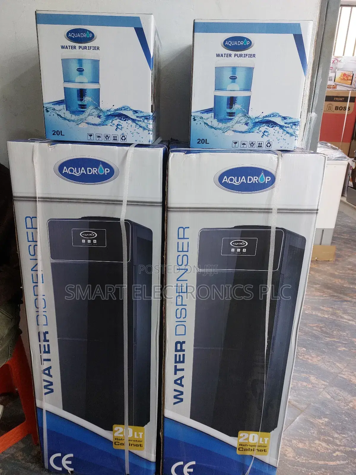 Aqua Drop Water Dispenser With a Built-in Refrigerator Cabinet.