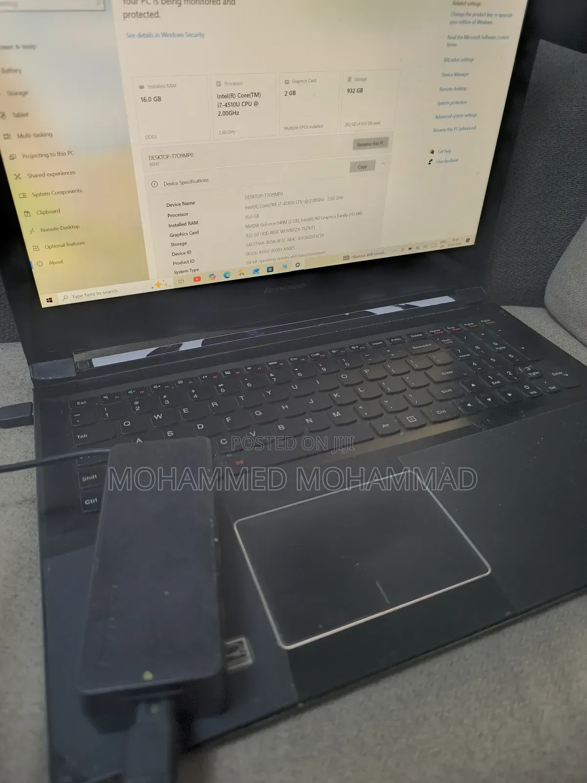 Laptop Lenovo 16GB Intel Core 7 HDD+SSD 1T