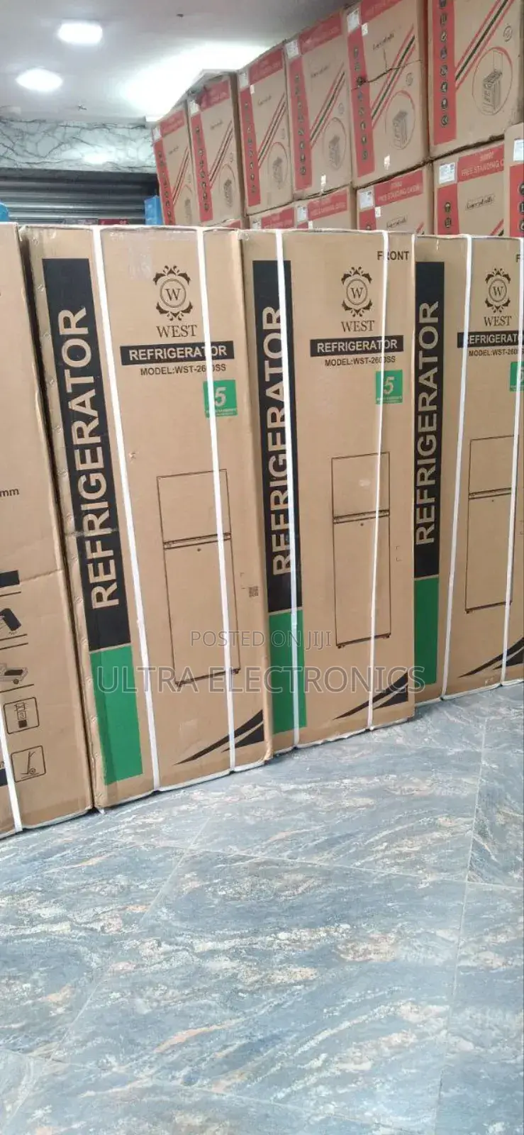 West Brand Refrigerators. Capacity: Models Available 260 Liters