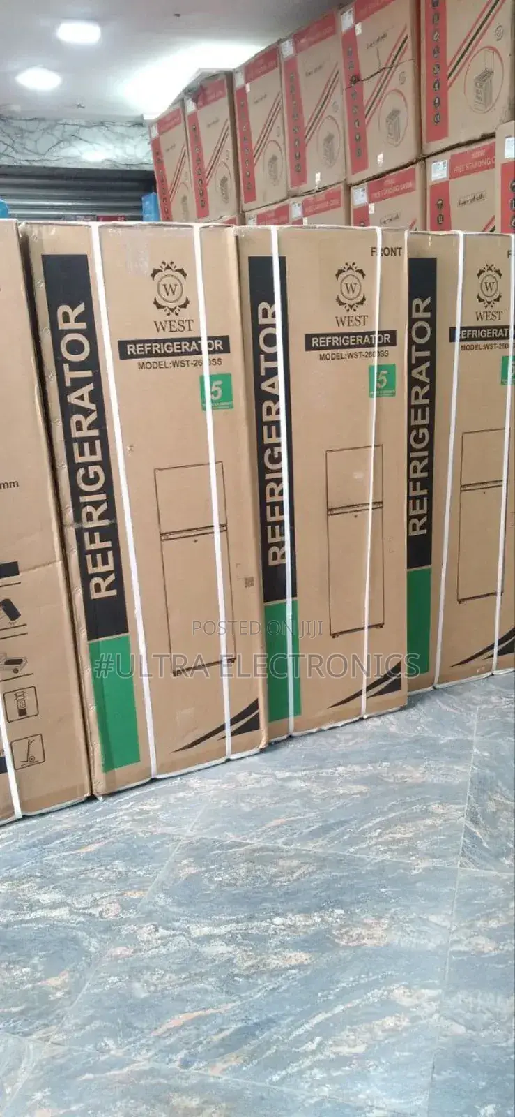 West Brand Refrigerators. Capacity: Models Available 260 Liters