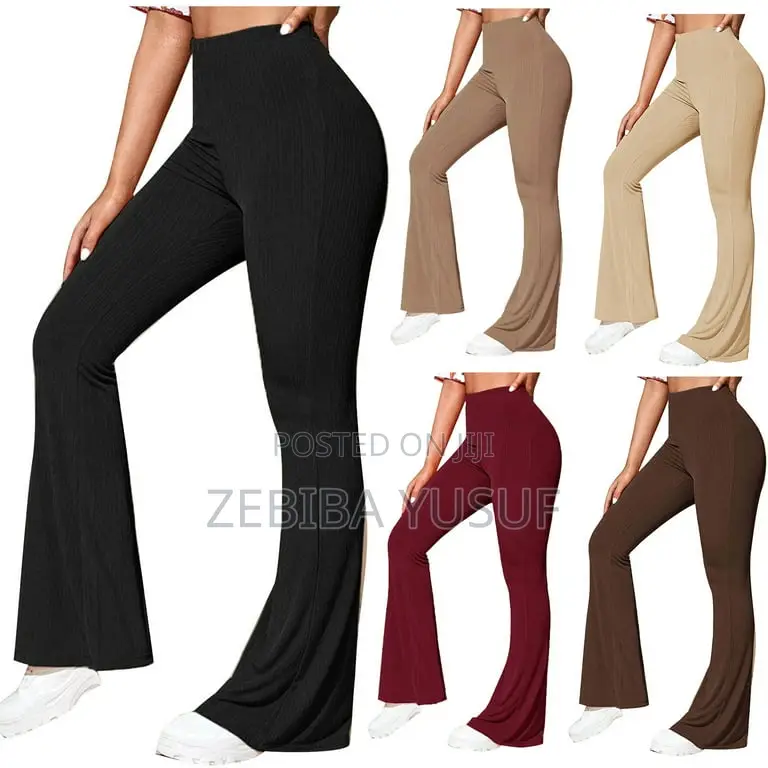 Women Elastic High Waist Yoga Pants Colour: Black Size Xl
