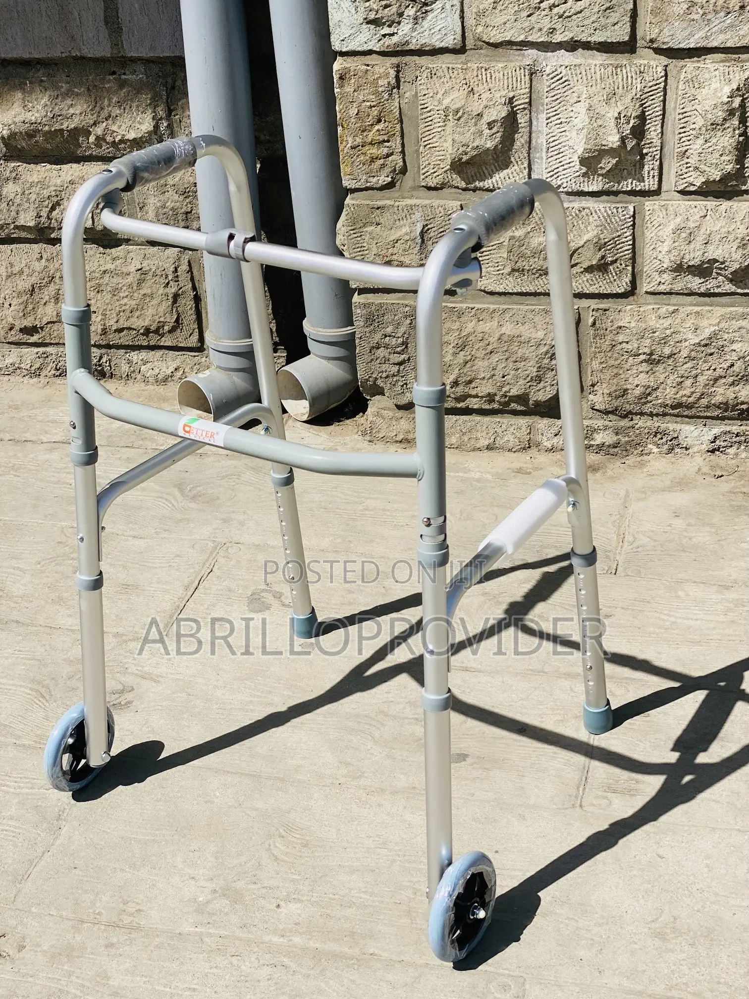 Wheels, Walker For The Elderly Foldable Adjustable Walking